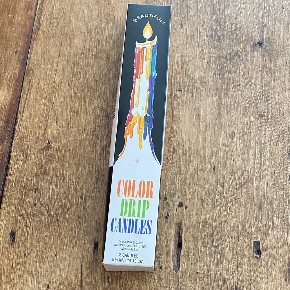 Multicolor Drip Candles